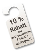 Rabatt auf gastronomische Produkte