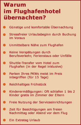 10 Gründe Flughafenhotel